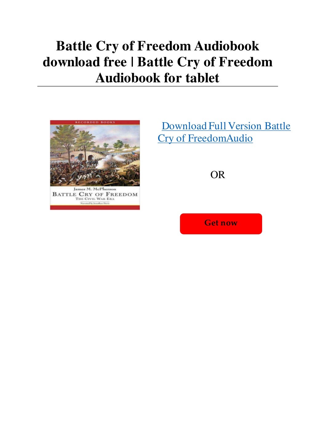 battle cry of freedom audiobook free download
