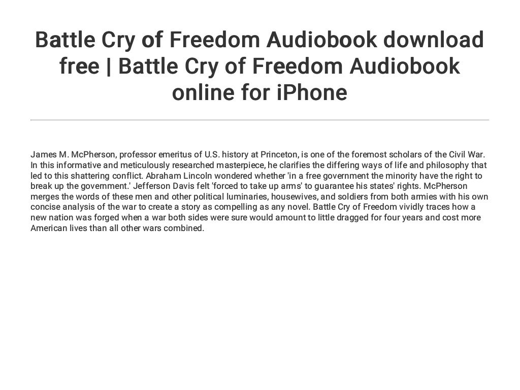 battle cry of freedom audiobook download battle cry of freedom audiobook download