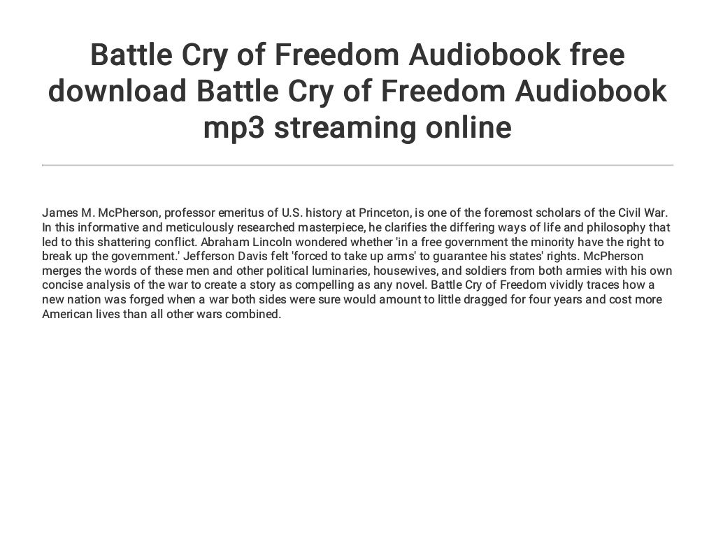 battle cry of freedom audiobook free download