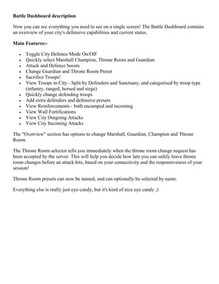 Battle Dashboard | PDF