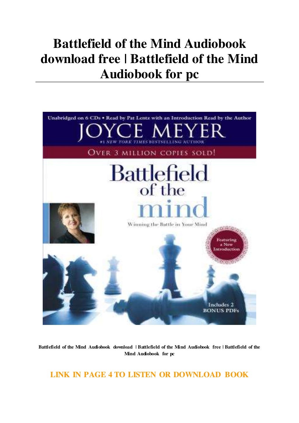 Battlefield of the Mind Audiobook download free Battlefield of the