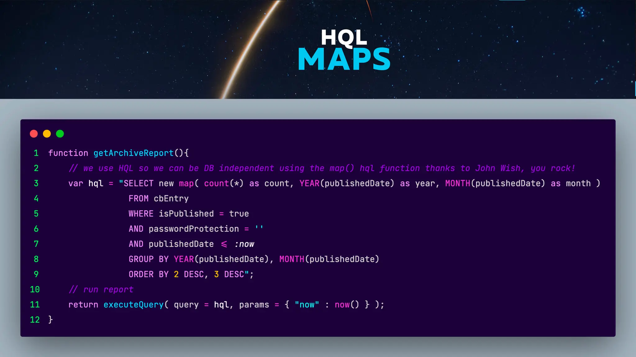HQL
MAPS
 