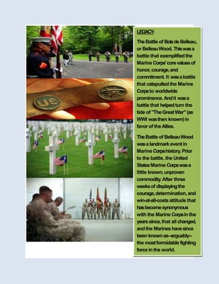Battle of belleau wood during the First World War | PPTX