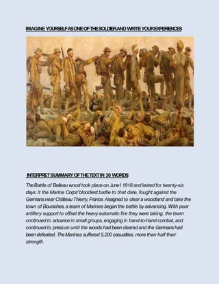 Battle of belleau wood during the First World War | PPTX