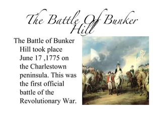 The Battle Of Bunker Hill ,[object Object]