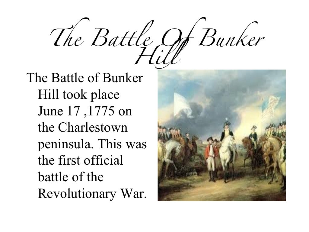 The Battle of Bunker Hill