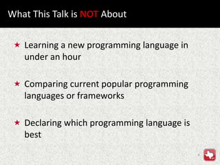 Texas.gov Presents: Battle of Programming Languages | PPT