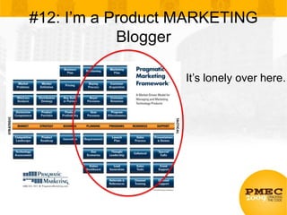 #12: I’m a Product MARKETING Blogger<br />It’s lonely over here….<br />