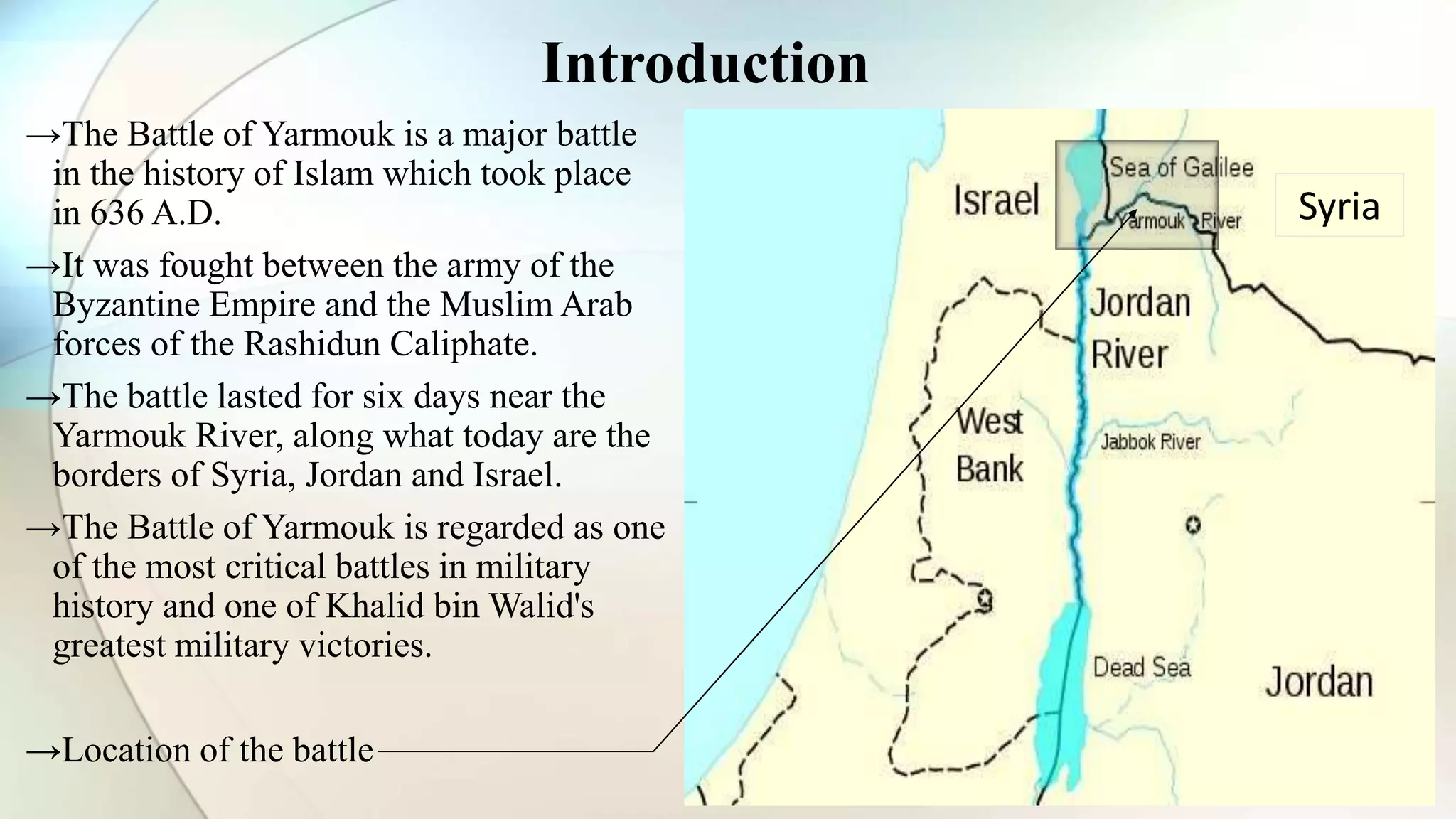 Bat Tla Yarmouk River Battle