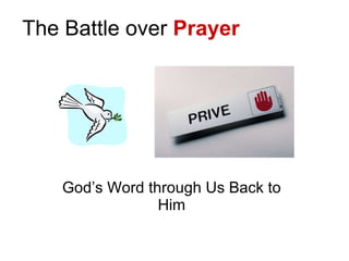 The Battle over  Prayer God’s Word through Us Back to Him 