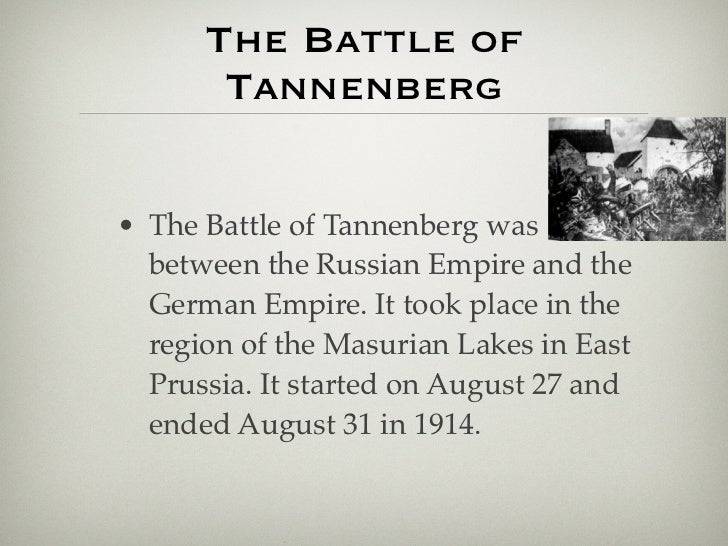 battle of tannenberg summary