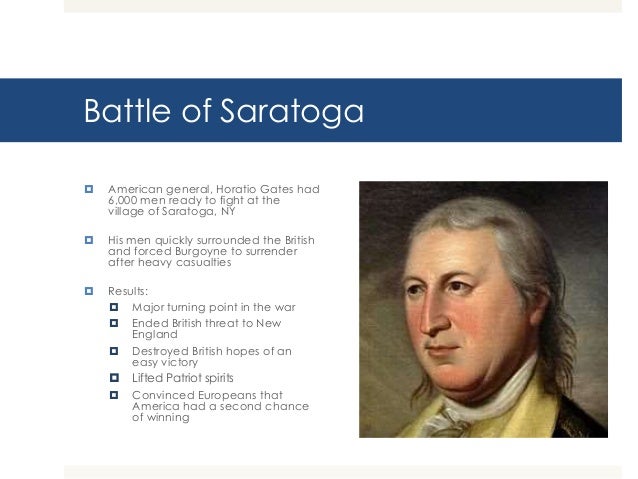 Image result for the battle of saratoga summary