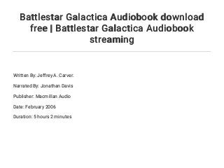 Battlestar Galactica by Jeffrey A. Carver Battlestar Galactica by Jeffrey A. Carver