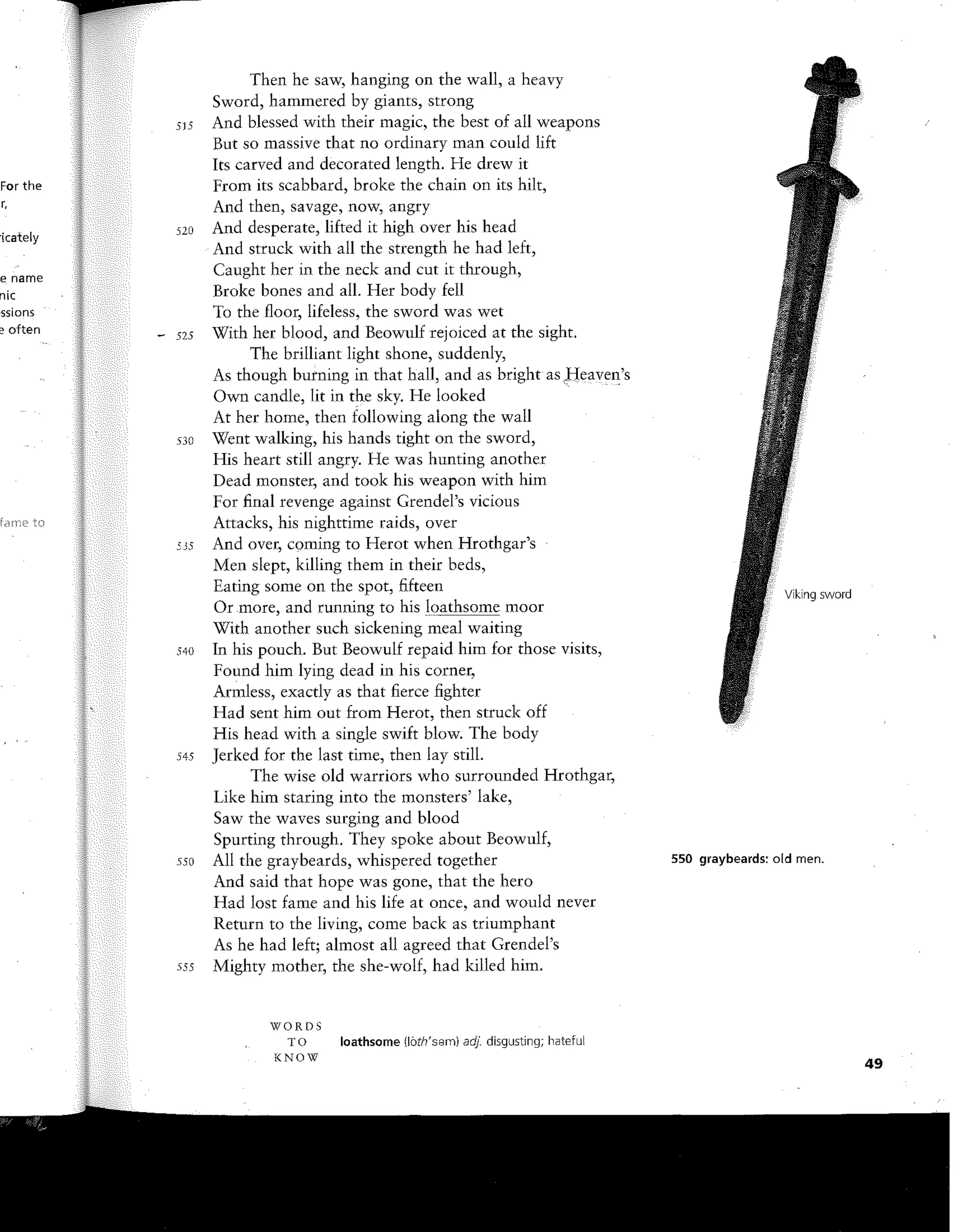 Battle with grendel's mother | PDF | Arms & Ammunition | Sensitive Topics