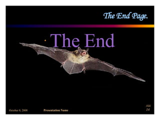 The End Page. The End 
