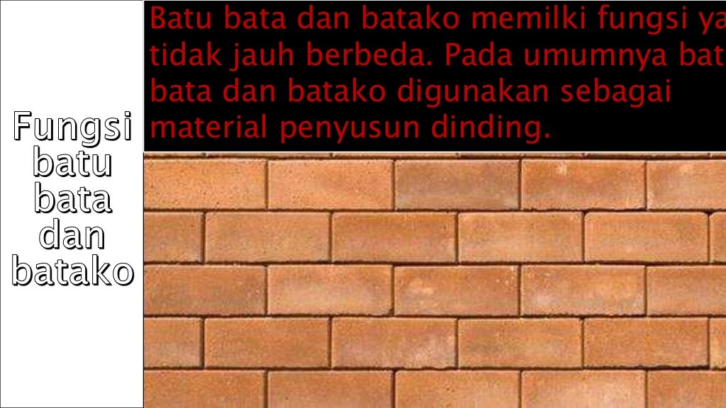 Batu bata dan batako