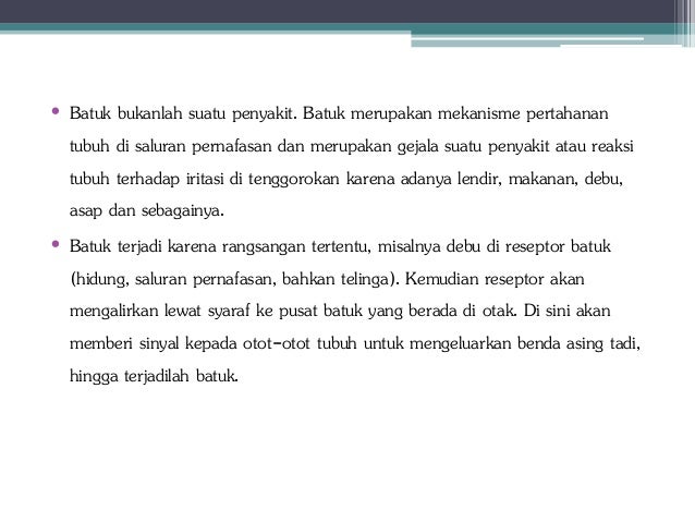 Ubat Batuk Untuk Batuk Tidak Berkahak - Contoh 317