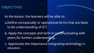 Understanding the Basic concept in ICT ppt | PPTX