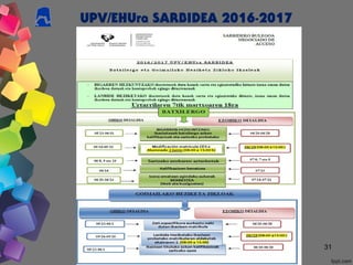 UPV/EHUra SARBIDEA 2016-2017
31
 