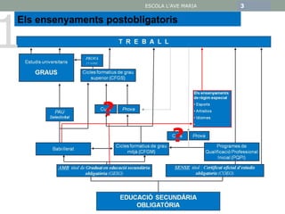 1
                         ESCOLA L'AVE MARIA   3

Els ensenyaments postobligatoris




                ?
                                  ?
 