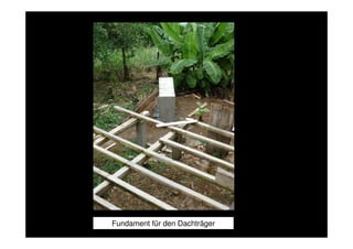 Fundament für den Dachträger
 