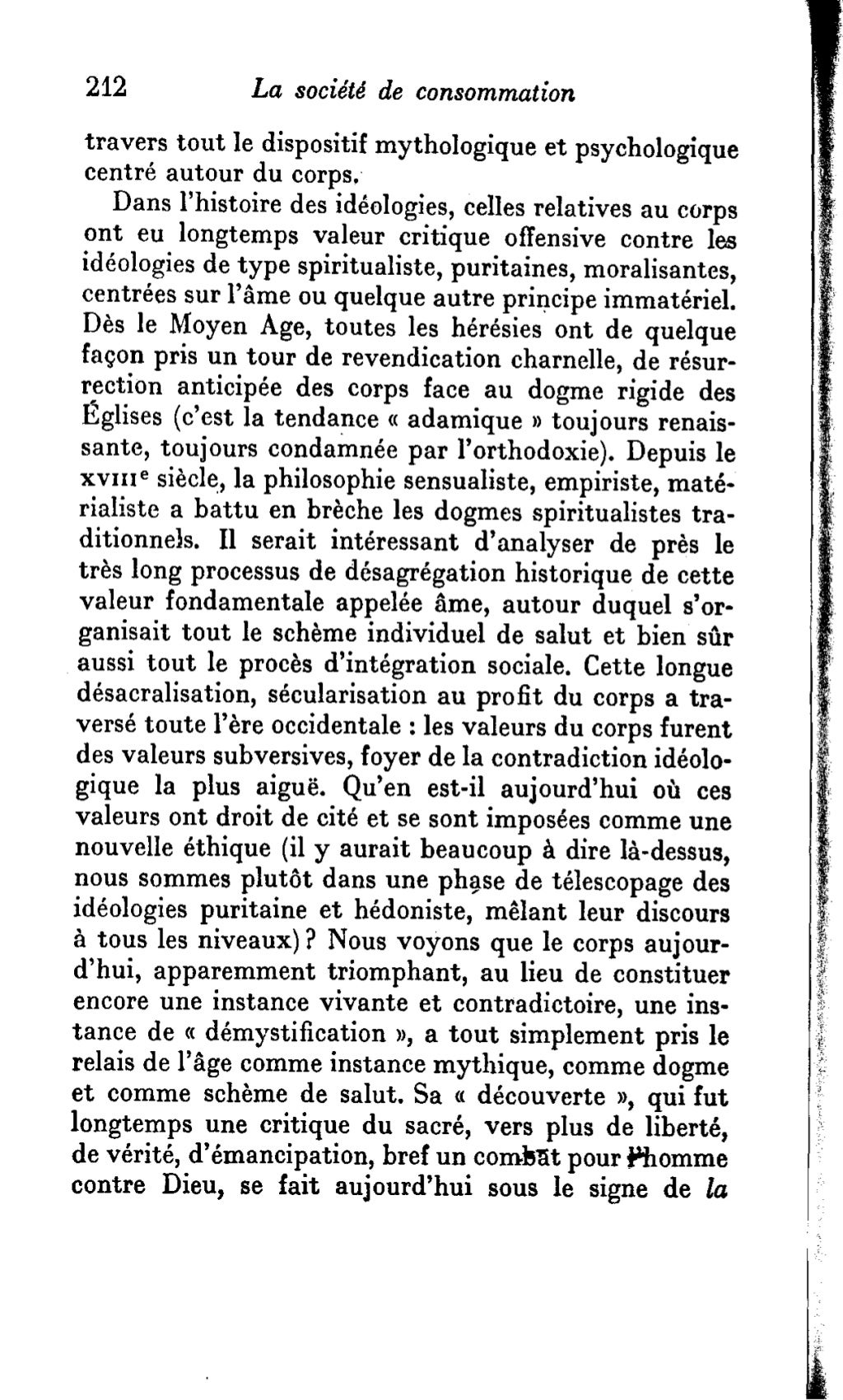 Baudrillard, jean la société de consommation