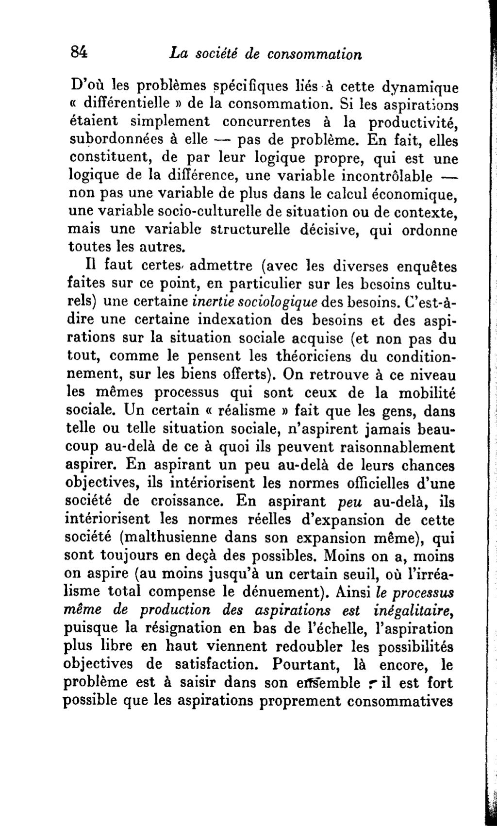 Baudrillard, jean la société de consommation