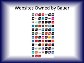 Websites Owned by Bauer

 