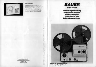Bauer T 181 Sound
