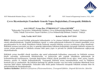 Bau çevre mühendisliği bölümü 2012