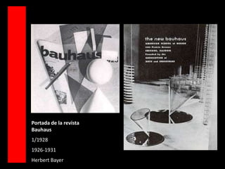 George Muche (1895-1987) Pintor y grafistaPaul Klee (1879-1940) PintorGerhard Marcks (1889-1981) EscultorWalter Peterhans          (1897-1960)             FotógrafoLilly Reich (1885-1947) Arquitecta de  interioresHannes Meyer (1889-1954) Arquitecto y urbanista Ludwig Mies van der Rohe (1886-1969)       ArquitectoHinnerk Scheper (1897-1957) Colorista, pintor y conservador de monumentosOskar Schlemmer             (1888-1943)        PintorLászlo Moholy-Nagy (1895-1946)    Diseñador visual