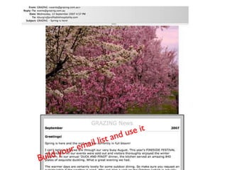 Build your email list and use it 