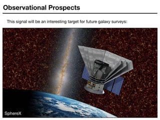 Observational Prospects
SphereX
This signal will be an interesting target for future galaxy surveys:
 
