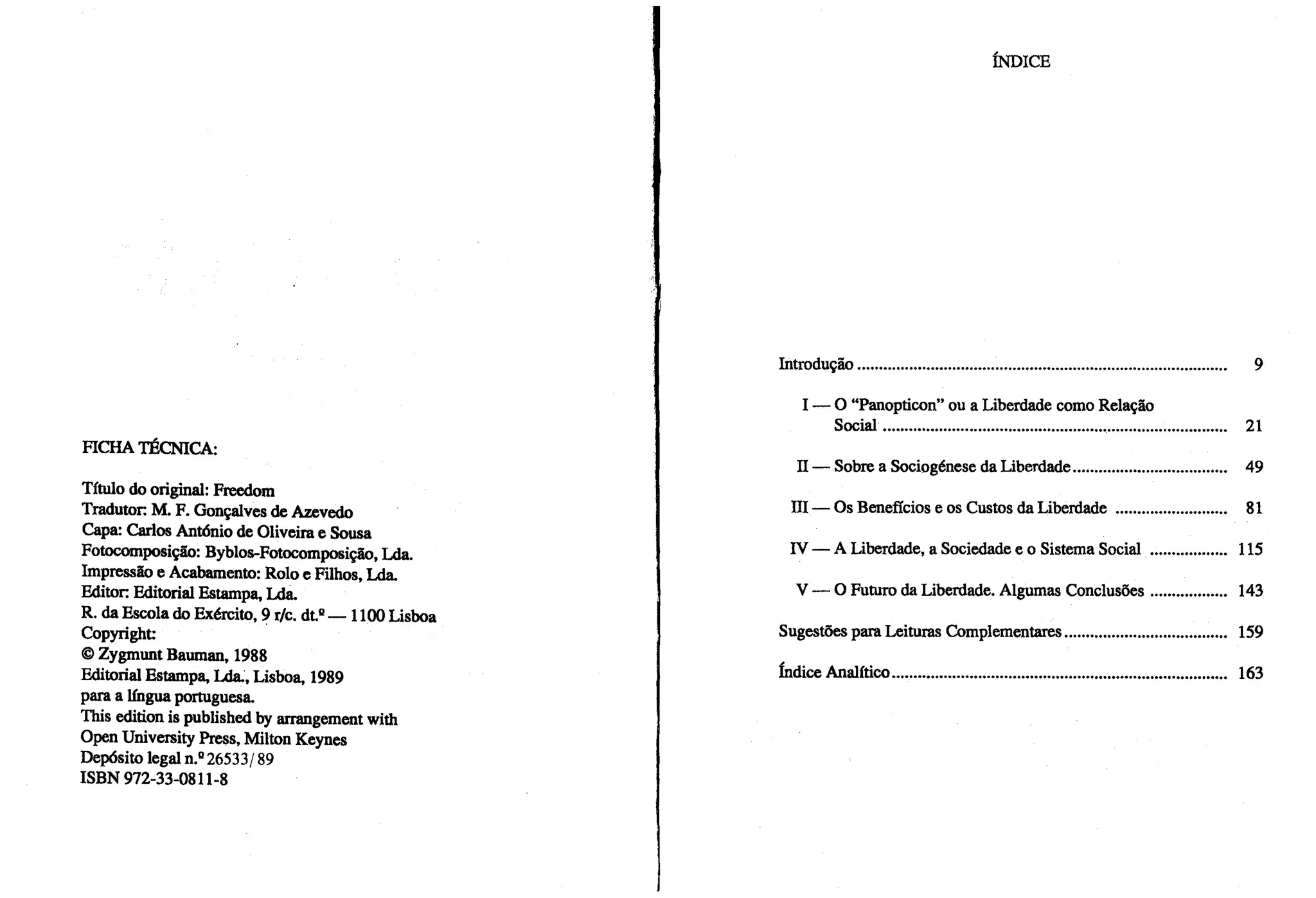 Bauman zygmund a liberdade