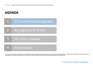 Baumgartner & Partner   - 10 Handlungsfelder - Leistungsmanagement in Zeiten der Reduzierung individueller Bonuszahlungen