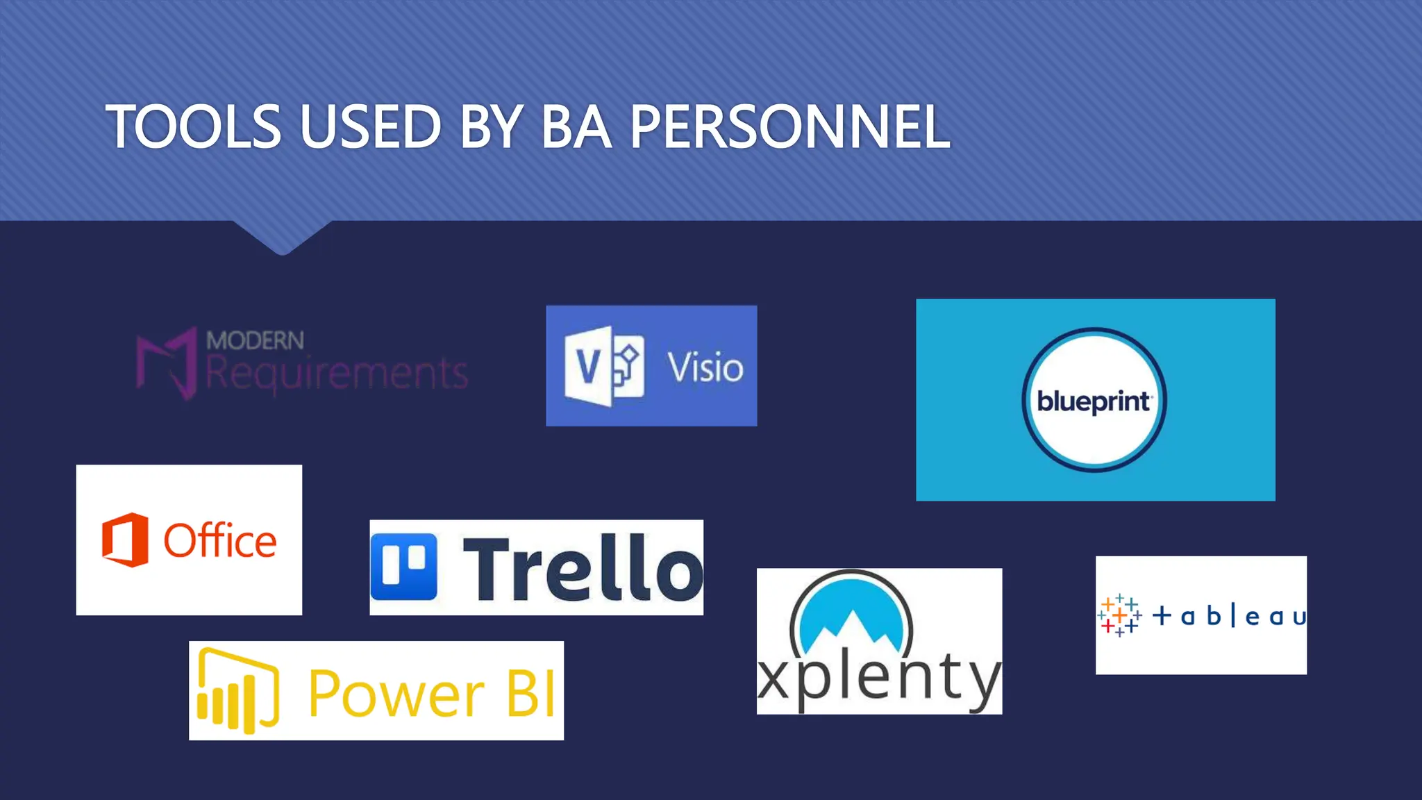 TOOLS USED BY BA PERSONNEL
 