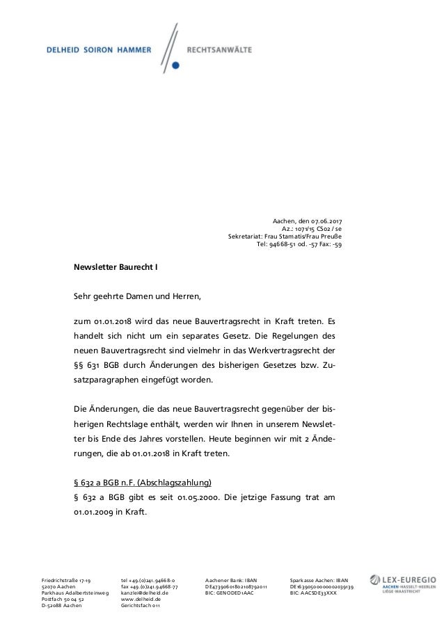 Baurecht Juni 2017