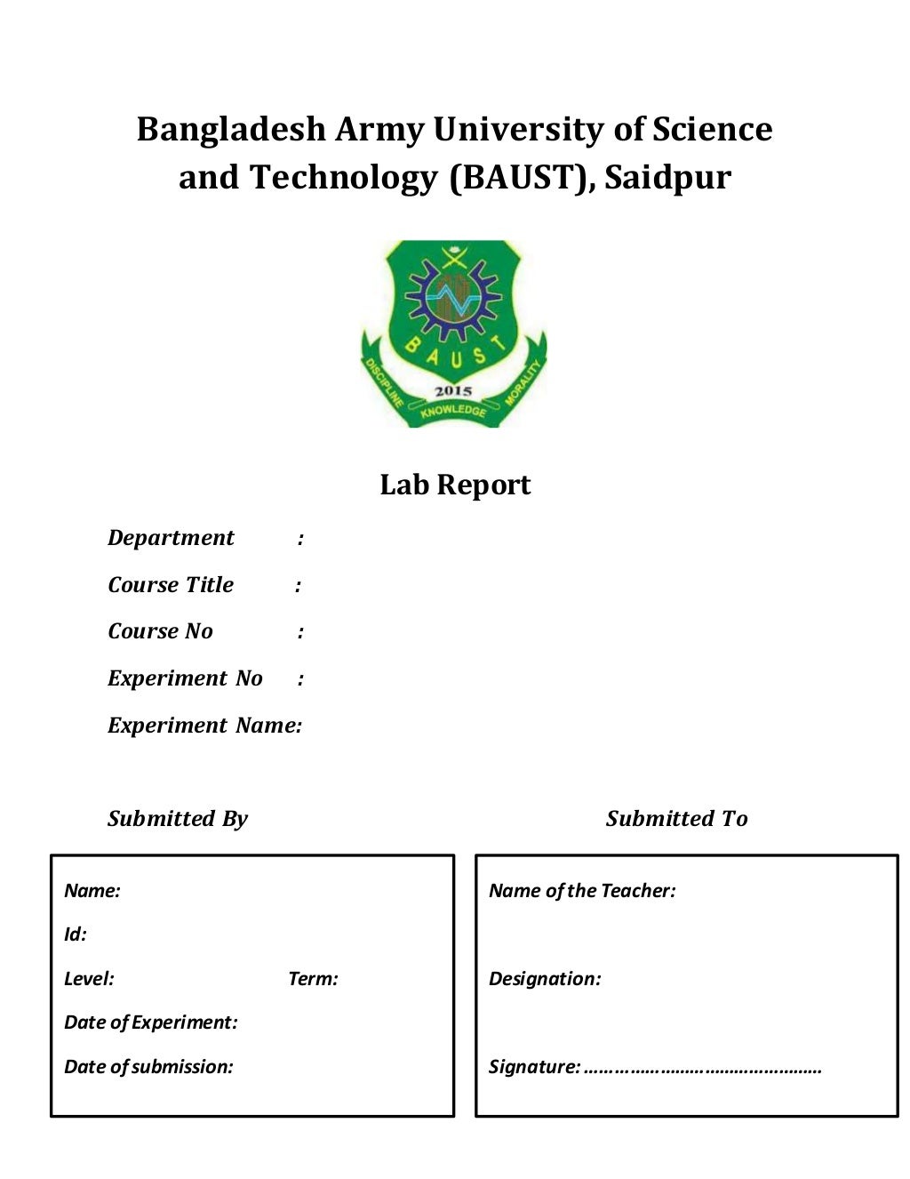 BAUST Lab report cover page .docx