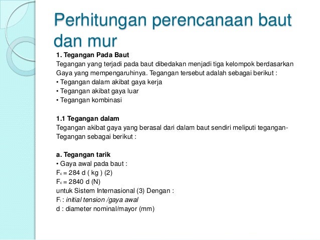 Baut dan Mur Baut dan Mur