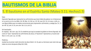 Vaso.
Expresión figurada que representa los sufrimientos que Jesús había de padecer en el Getsemaní,
en su juicio y en la cruz (Mat. 26: 39; Mar. 14: 36; Luc. 22: 42; Juan 18: 11). Un vaso, o cáliz, es
una figura bíblica que se emplea comúnmente para representar sufrimiento o castigo (Isa. 51: 17;
Jer. 49: 12; Lam. 4: 21; ver com. Sal. 11: 6; 16: 5).
Ser bautizados.
Gr. baptízÇ . Ver com. cap. 3:6. Es evidente que aquí se emplea la palabra en forma figurada. Así
como el "vaso" representa los sufrimientos de Jesús, el "bautismo" representa su muerte (ver
Rom. 6: 3-4; com. Luc. 12: 50).
Podemos.
Jacobo fue el primer mártir de entre los doce (Hech. 12: 2), pero su hermano Juan vivió más que
todos los otros discípulos (HAp 432, 454).
 