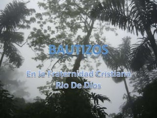Bautizos En la Fraternidad Cristiana Rio De Dios 