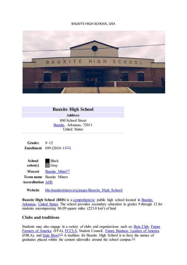Bauxite high school PDF
