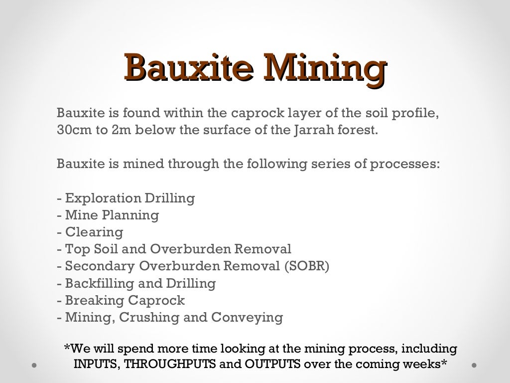 Bauxite mining