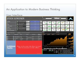 An Application to Modern Business Thinking

User Interface




                                             15
 