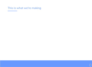 This is what we're making
6
 