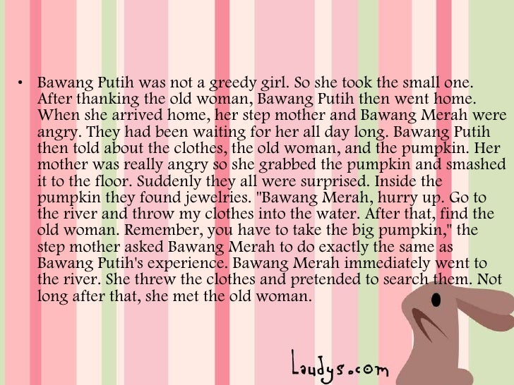 Bawang merah putih narrative text