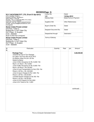 Projector Invoice Baxter invoice | PDF
