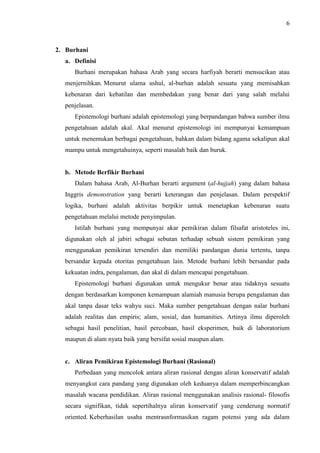 Burhani dengan wajah penuh keyakinan dan semangat hidup