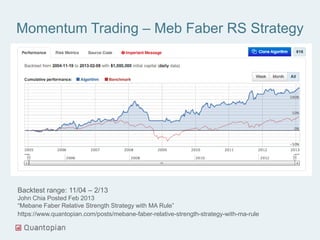 DIY Quant Strategies on Quantopian | PPTX